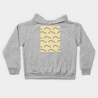 Wave, circles, patterned, pattern, decor, ornament, seamless,  repeat, geometric, line, minimalism, elegant, concise Kids Hoodie